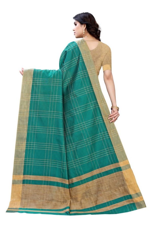 Vamika Green Cotton Silk Weaving Saree (Anaya Green) Online