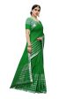 Vamika Green Cotton Silk Weaving Saree (Twitter Green) Supply