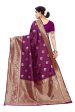 Vamika Banarasi Jacquard Weaving Purple Saree (Siri Purple) Hot on Sale