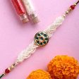 Traditional Kundan Rakhi With Wallet And Chocolate Burfi For Sale