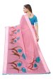 Vamika Pink Linen Satin Patta Saree (VANI PINK) Cheap