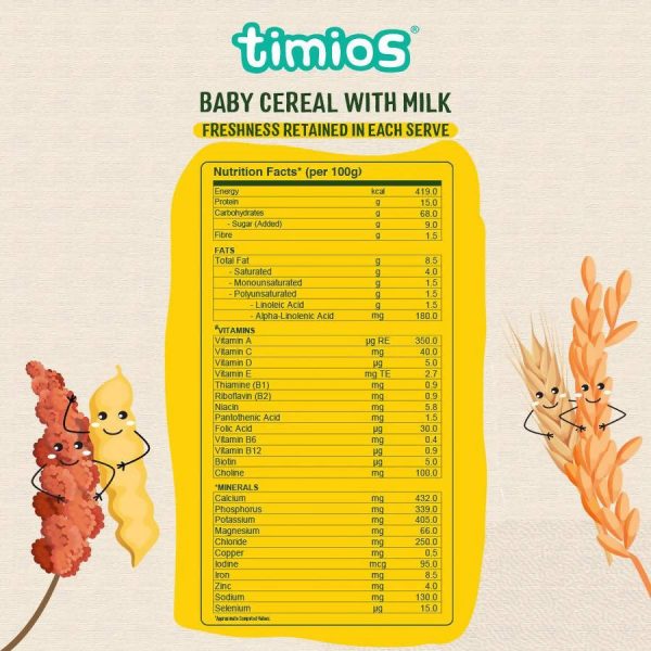 Timios Organic Multigrain Veg Baby Cereal Online