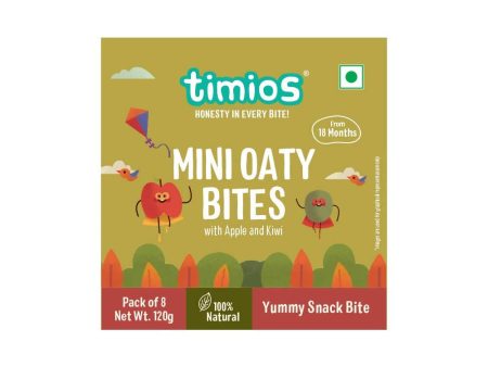 Timios Mini Oaty Bites Apple and Kiwi Finger Food for Toddlers For Sale