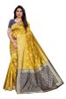 Vamika Banarasi Jacquard Weaving Yellow Saree (Dangal Yellow) Online