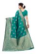 Vamika Banarasi Jacquard Weaving Green Saree (Siri Green) Online