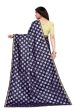 Vamika Navy Rangoli Silk Foil Print Saree (Danish Navy) Cheap