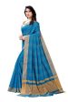 Vamika Blue Cotton Silk Weaving Saree (Anaya Blue) For Discount