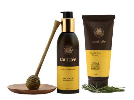 Soultree Hand And Foot Cream & Apricot Moisturiser Set Fashion