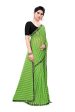 Vamika Green Malai Silk Printed Saree (Zigzag Green) Fashion