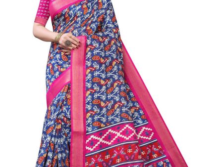 Vamika Blue Linen Jari Border Saree (JANKI Blue) Fashion