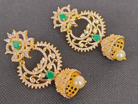 AD Emeralds Designer Jhumkas Hot on Sale