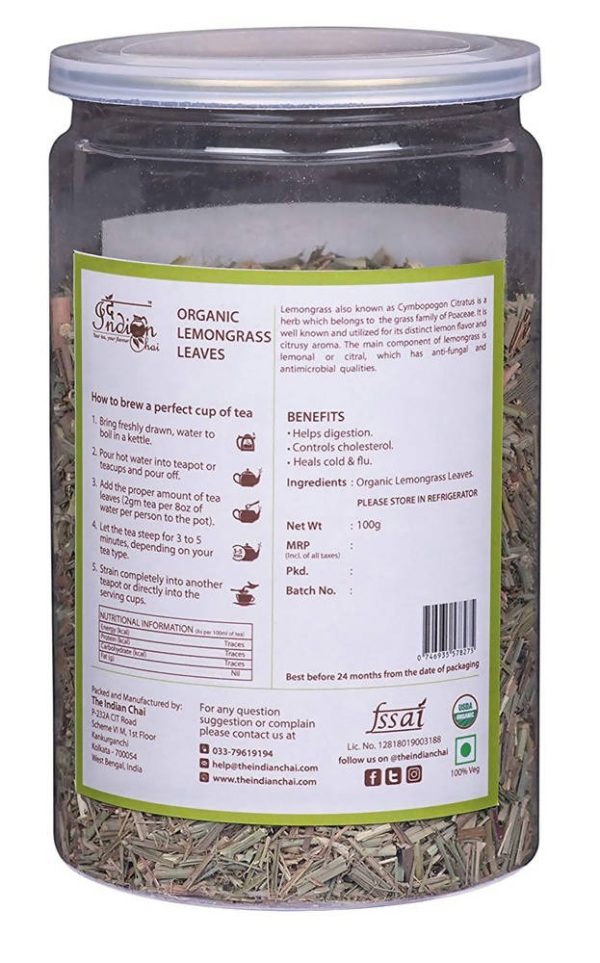 The Indian Chai - Organic Lemongrass Leaves For Discount