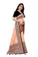 Vamika Peach Sana Silk Printed Saree (Nihal Peach) Hot on Sale