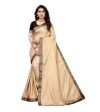 Vamika Cream Dola Silk Border Saree (Kirti Cream) Fashion