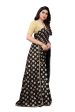 Vamika Black Rangoli Silk Foil Print Saree (Danish Black) on Sale