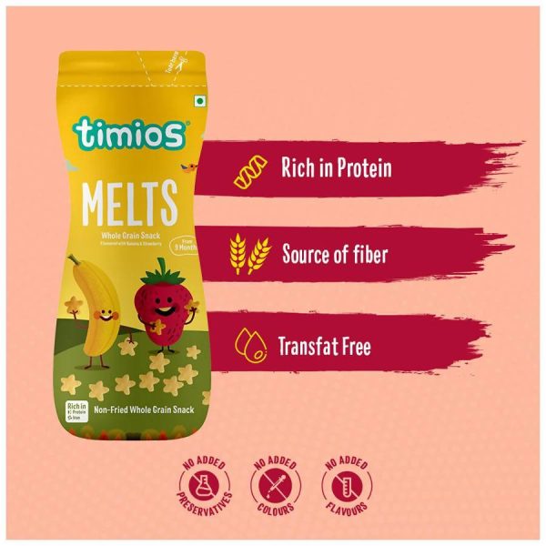 Timios Melts Banana And Strawberry Finger Food For Babies Fashion