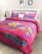 Vamika Printed Cotton Doremon Design Pink Bedsheet With Pillow Covers (PM Doremon Pink) Online Hot Sale