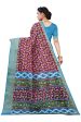 Vamika Purple and Blue Linen Jari Border Saree Online At Low Price Discount