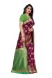 Vamika Banarasi Jacquard Weaving Wine Saree (Dangal Wine) Online Sale