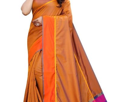 Vamika Orange Cotton Silk Weaving Saree (Binita Orange) Fashion