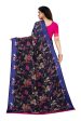 Vamika Navy Linen Satin Patta Saree (MANSI NAVY) For Cheap