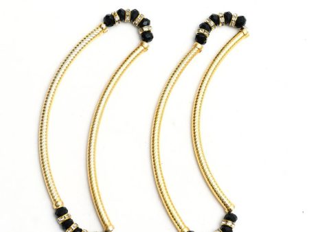 Mominos Fashion Kamal Johar Gold-Plated Beads Anklets Discount