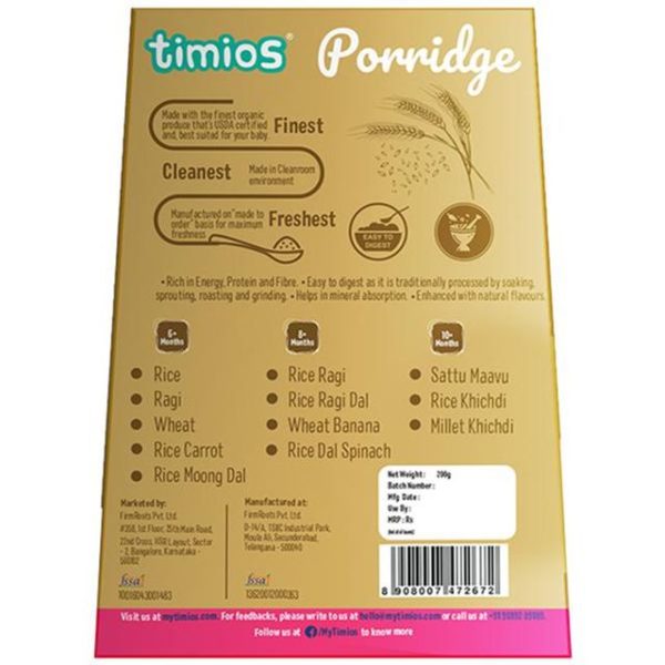 Timios Organic Wheat Porridge Online now