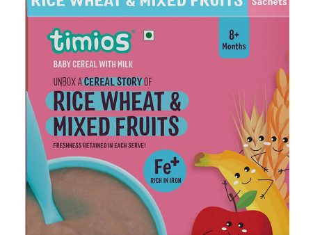 Timios Organic Rice Wheat Mixed Fruit Baby Cereal For Sale