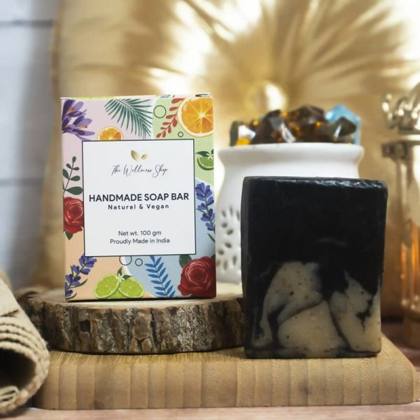 The Wellness Shop 100% Natural Charcoal & Green Tea Handmade Soap Fashion