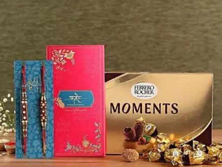 2 Stone Work Rakhis and Ferrero Rocher Moments Pack For Discount