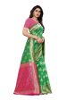 Vamika Banarasi Jacquard Weaving Green Saree (Dangal Green) Supply