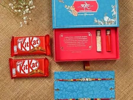 American Diamond Rakhi Set & KitKat Chocolates Cheap