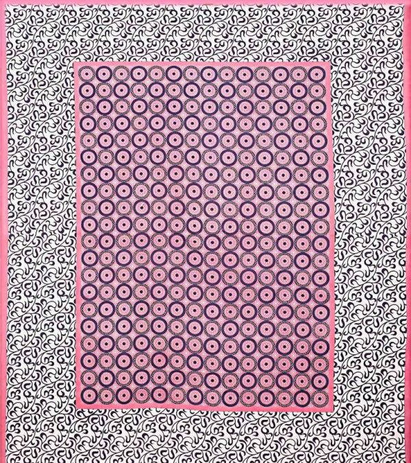 Vamika Printed Cotton Pink & Black Bedsheet With Pillow Covers (LEOD_CHKR_P) Fashion