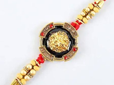 Traditional Lion Face Rakhi & 2 Dairy Milk Silk For Sale