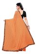 Vamika Orange Malai Silk Printed Saree (Zigzag Orange) Supply