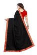 Vamika Black Dola Silk Border Saree (Kirti Black) Hot on Sale