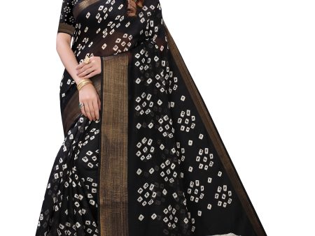 Vamika Black Linen Jari Border Saree (RADHIKA BLACK) Discount