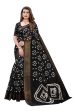 Vamika Black Linen Jari Border Saree (RADHIKA BLACK) Discount