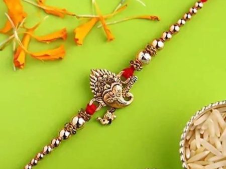 Auspicious Ganesha Rakhi And Kaju Rolls Box Fashion