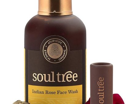 Soultree Indian Rose Face Wash & Lotus Lip Balm Set Discount