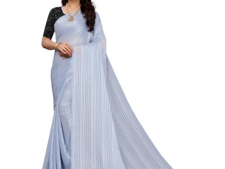 Vamika Grey Georgette Seqence Saree (Riva Grey) Cheap