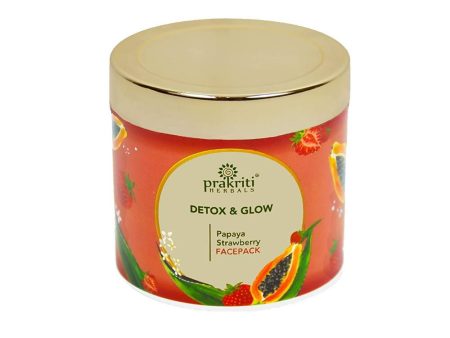 Prakriti Herbals Detox and Glow Strawberry Papaya Face Pack Hot on Sale