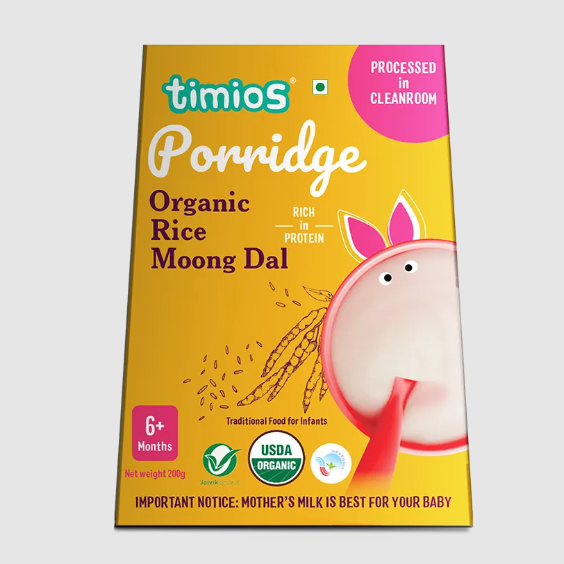 Timios Organic Rice Moong Dal Porridge For Sale