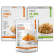 Skyroots Jowar Flakes + Bajara Flakes + Jowar Flakes Chivda Combo Pack For Discount