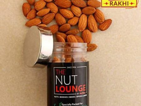 Zardosi Lustrous Rakhi And Almonds Jar Combo on Sale