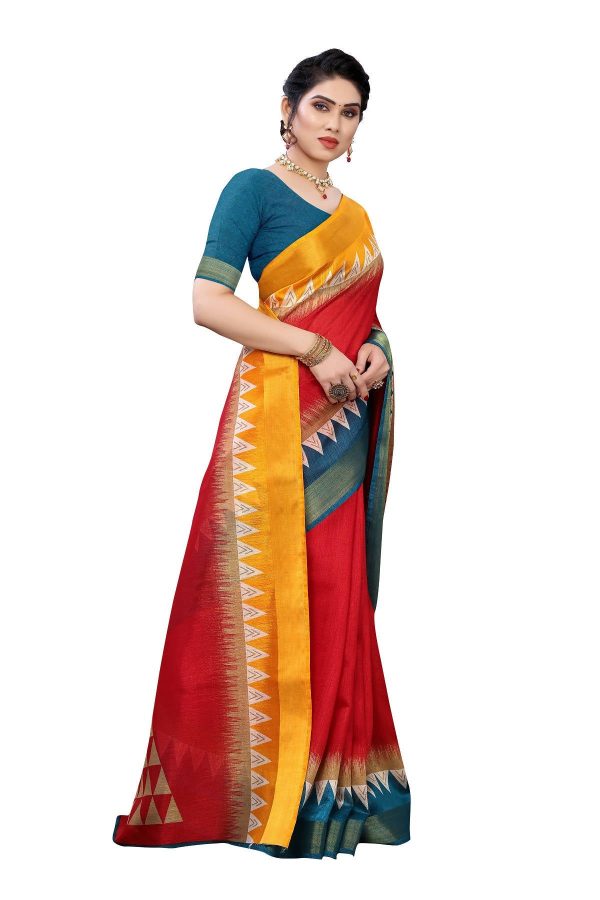 Vamika Maroon Linen Jari Border Saree Online At Low Price Supply