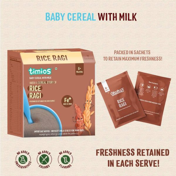 Timios Organic Rice Ragi Baby Cereal Cheap