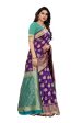 Vamika Banarasi Jacquard Weaving Purple Saree (Dangal Purple) Supply