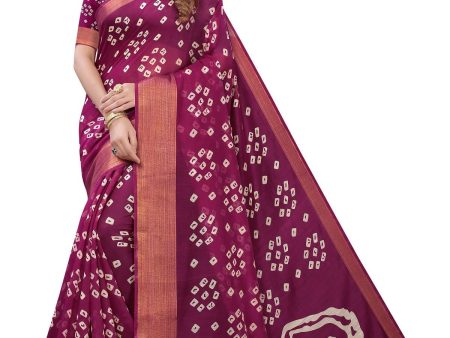 Vamika Purple and Gold Linen Jari Border Saree (RADHIKA PURPLE) Online