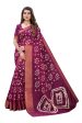 Vamika Purple and Gold Linen Jari Border Saree (RADHIKA PURPLE) Online